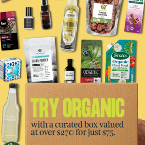 Try Organic! Organic sample box